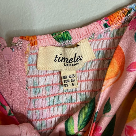 Floral Midi Dress in Pink and Orange - Picture 5 of 14